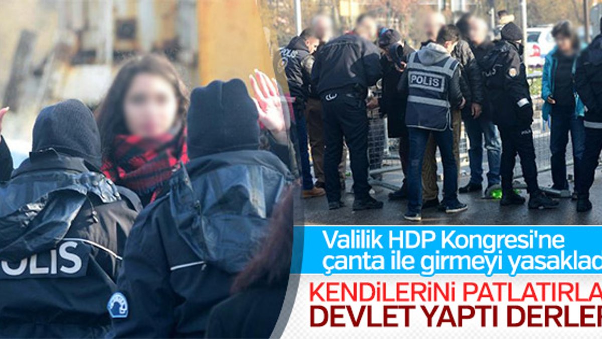 HDP’nin 3’üncü Olağan Kongresi'nde çanta yasağı