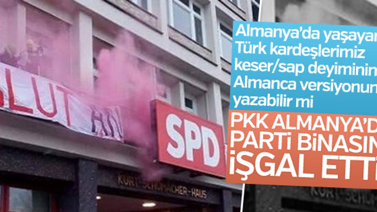 PKK yandaşları Hamburg'da SPD binasını bastı