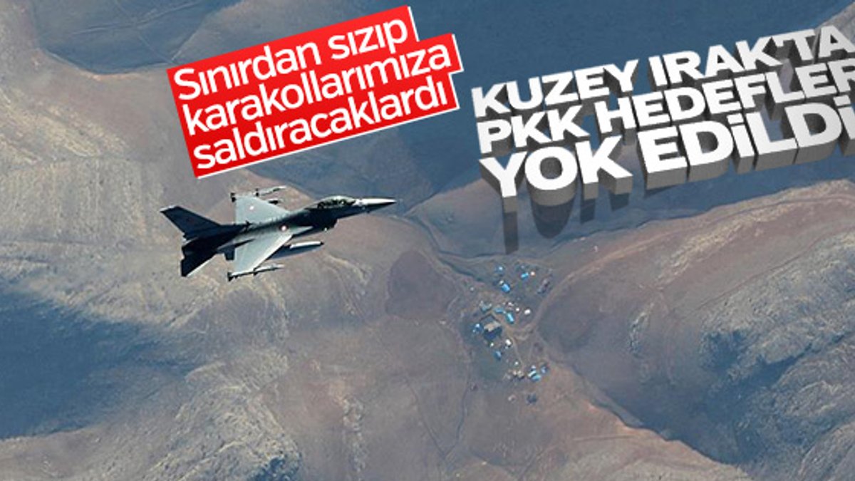 Irak'ın kuzeyinde 16 PKK hedefine bombardıman