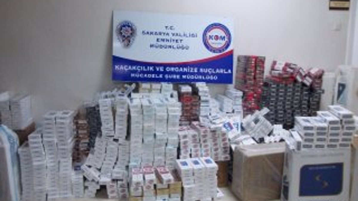 Sakarya'da 13 bin paket sigara ele geçirildi