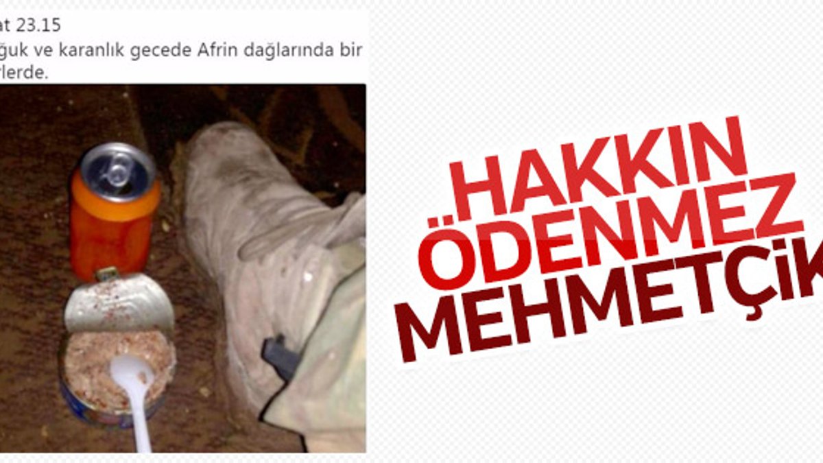 Afrin'deki Mehmetçik'in yemek molası