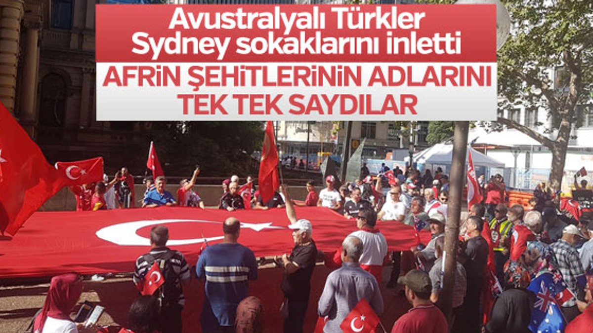 Avustralyalı Türkler Mehmetçik için yürüdü