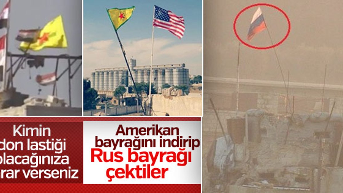 Afrin'de YPG Rus bayraklarını siper olarak kullanıyor