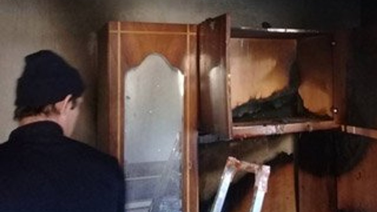İtfaiye çalışanı evindeki yangın ihbarına koştu