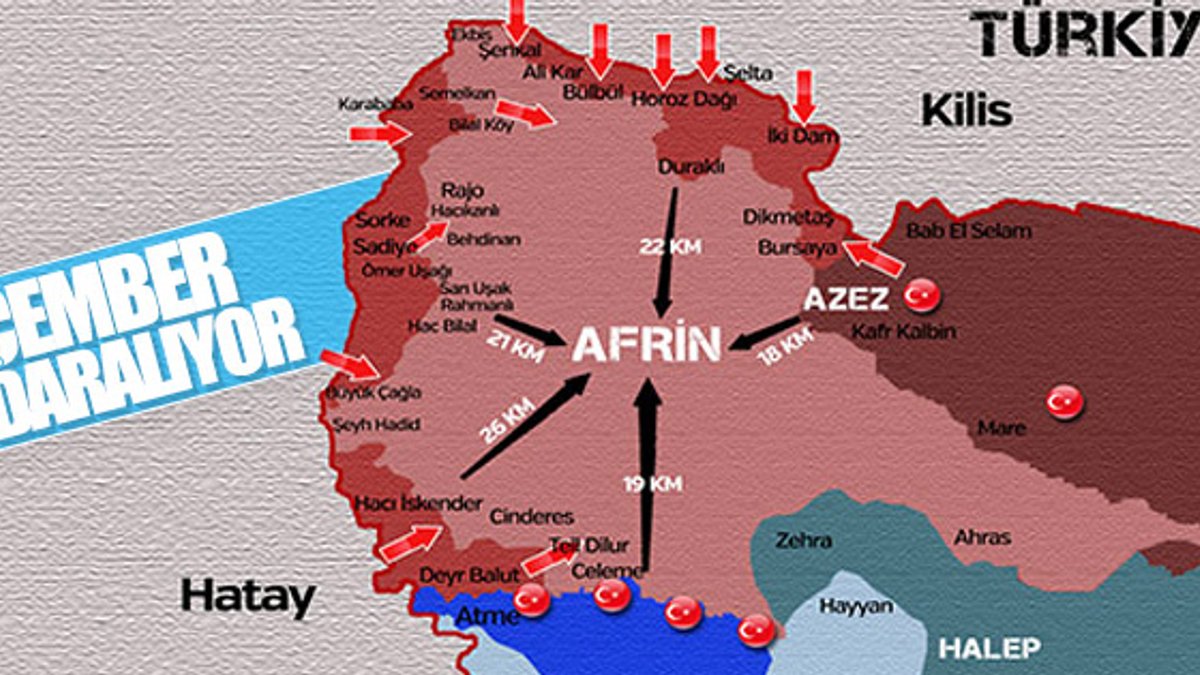 Afrin'de 415 kilometrekareden fazla alan temizlendi