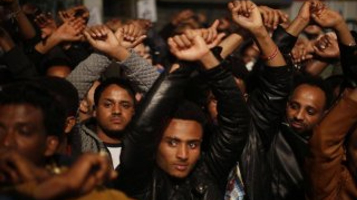 Sığınmacılar  Netayahu'nun ırkçı projesini protesto etti