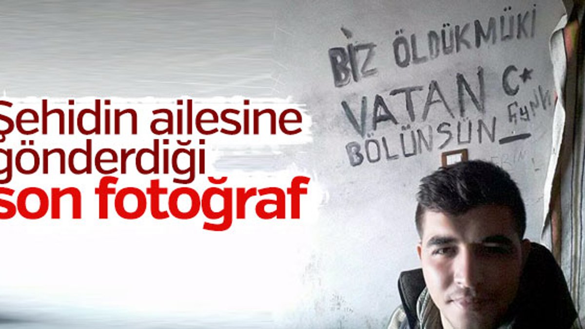 Şehit Mehmet Dinek'ten duygulandıran fotoğraf