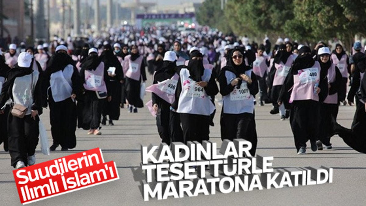 Suudi Arabistan'da kadınlar ilk kez maratona katıldı