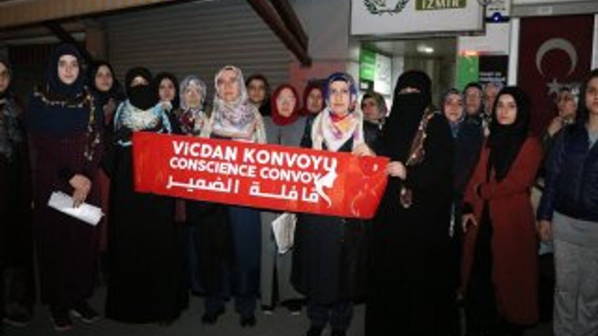 Vicdan Konvoyu'na İzmirli kadınlardan destek