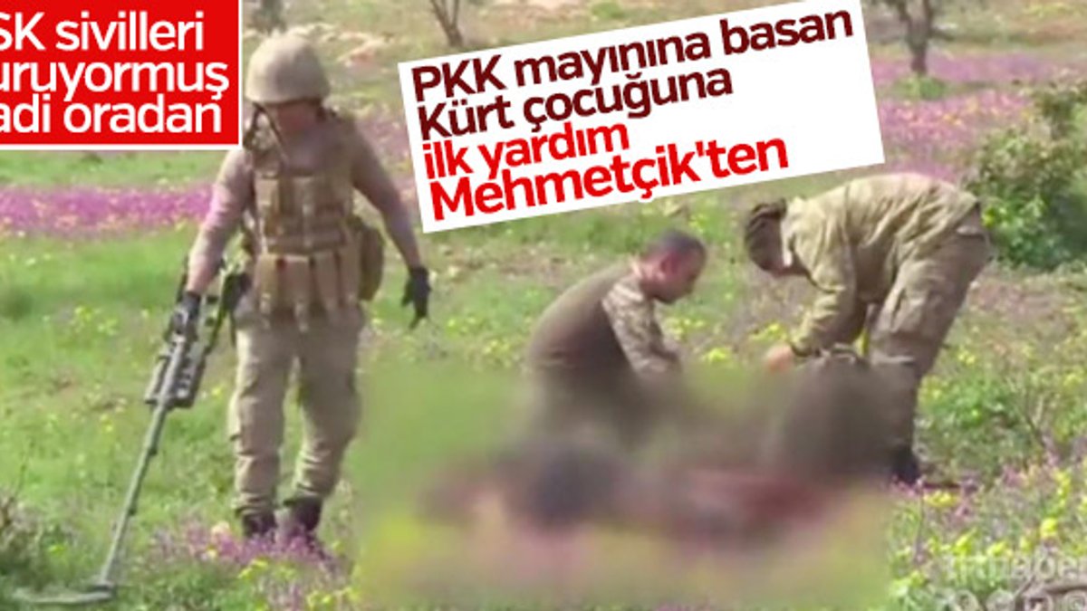 Afrin'de PKK'nın mayınına basan sivile TSK yardım etti