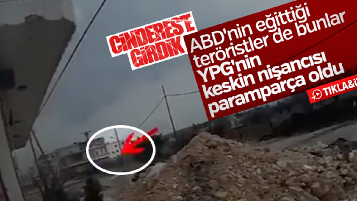 Cinderes'te YPG'li keskin nişancının vurulma anı