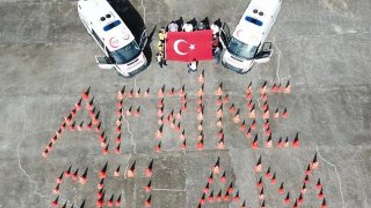 Trabzon 112 personelinden 'Afrin'e Selam'