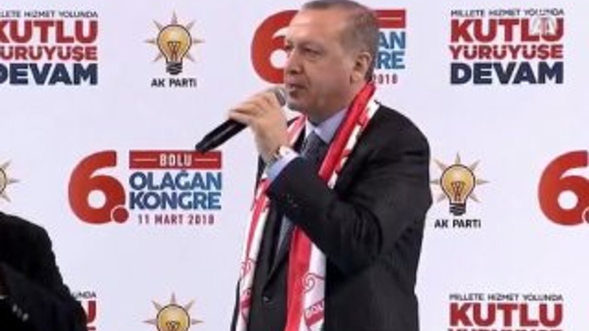 Erdoğan Bolu'da AK Parti 6. Olağan Kongresi'nde