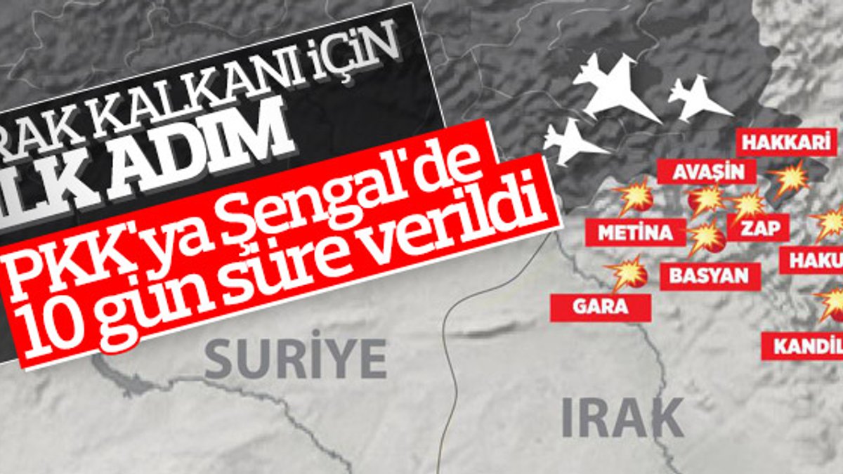 Şengal'de terör örgütü PKK'ya 10 gün süre verildi