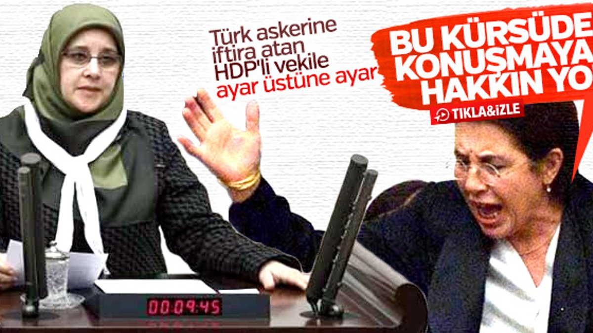 Meclis Başkanvekilinden HDP'li vekile ayar