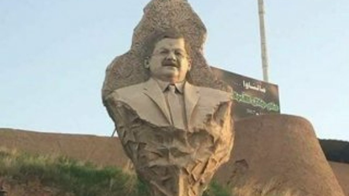 Kerkük'e dikilen Talabani'nin heykeli kaldırıldı