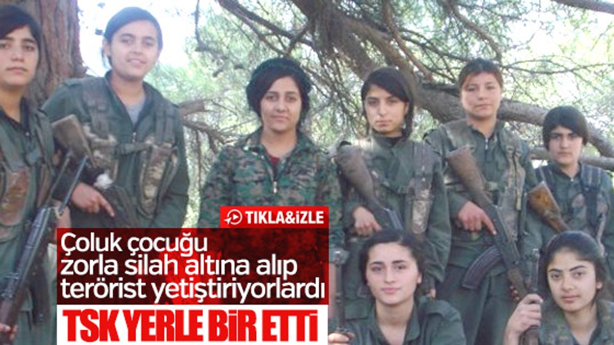 PKK'nın çocukları eğittiği kamp yerle bir edildi