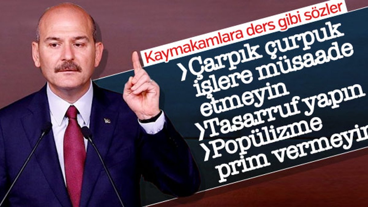 Süleyman Soylu'nun kaymakam adaylarına talimatı