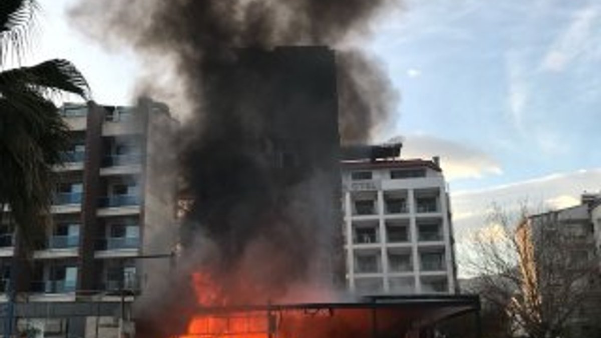 Marmaris'te otelde yangın