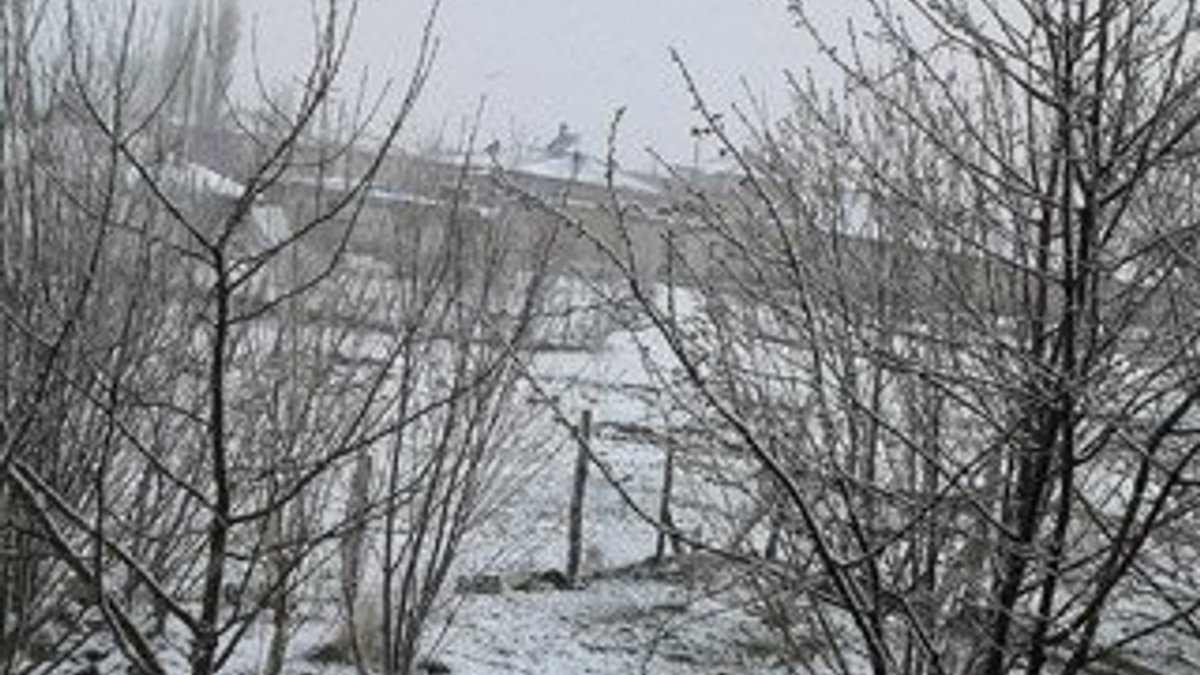 Sivas'a nisan karı yağdı