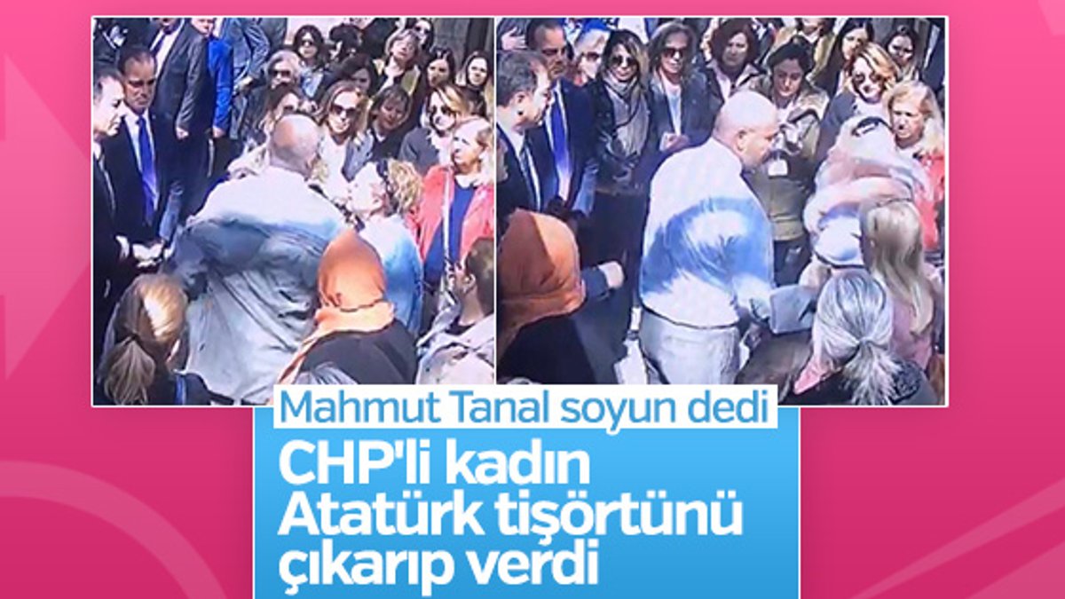 Meclis önünde CHP eylemi: Soyunup tişörtünü vekile verdi
