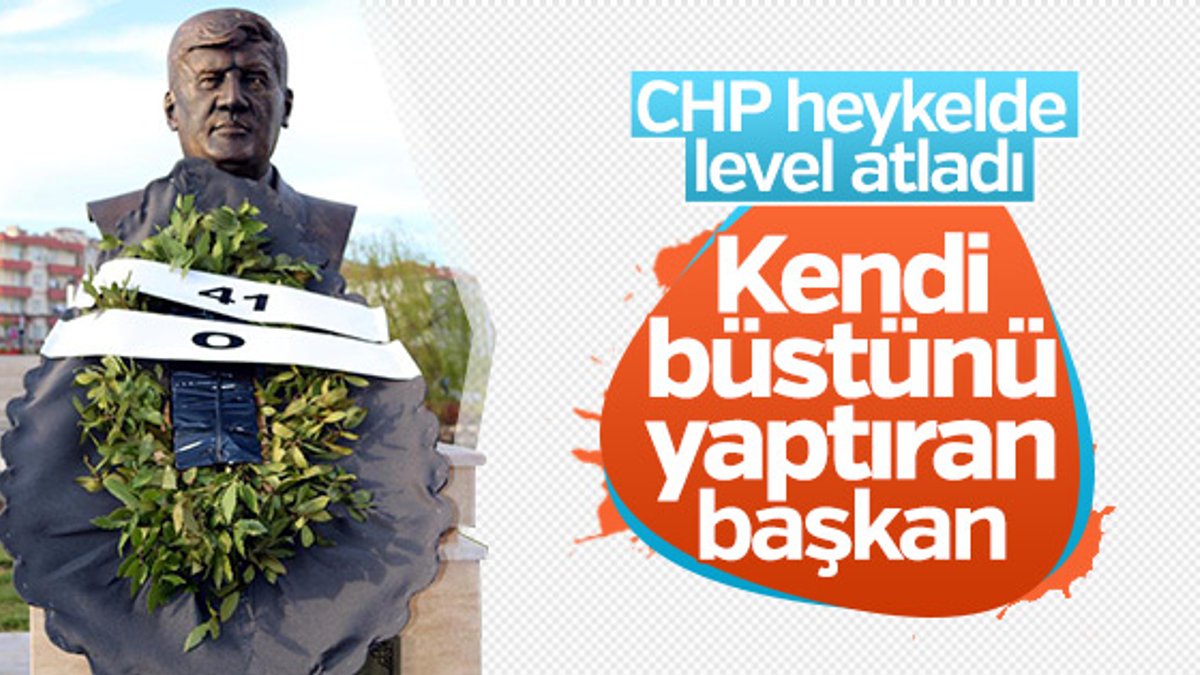 Tekirdağ'da CHP'li başkan parka kendi büstünü yaptırdı