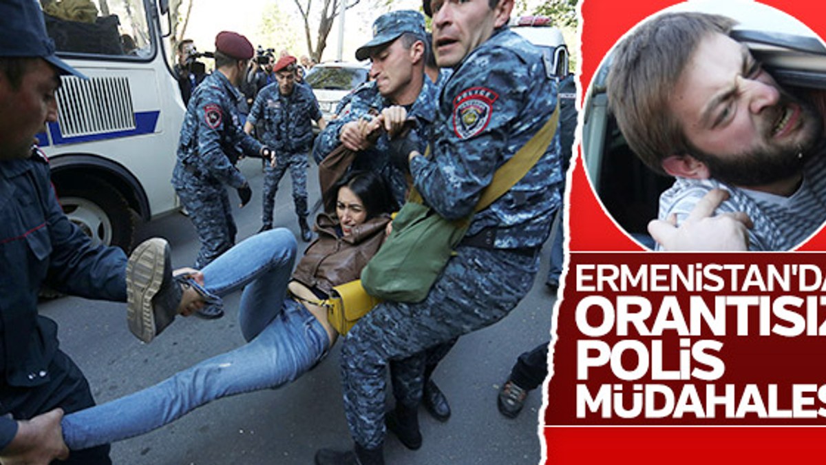 Ermenistan'da polis şiddet ile Kadife Devrim'i bastırıyor