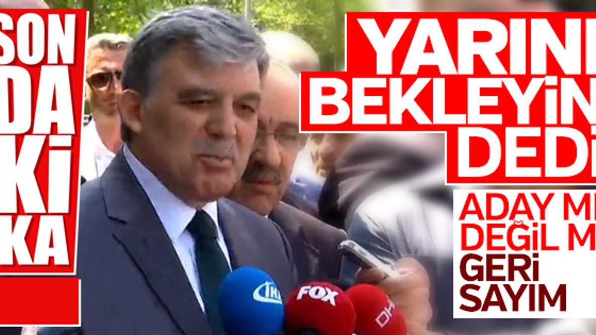 Abdullah Gül'e adaylığı soruldu
