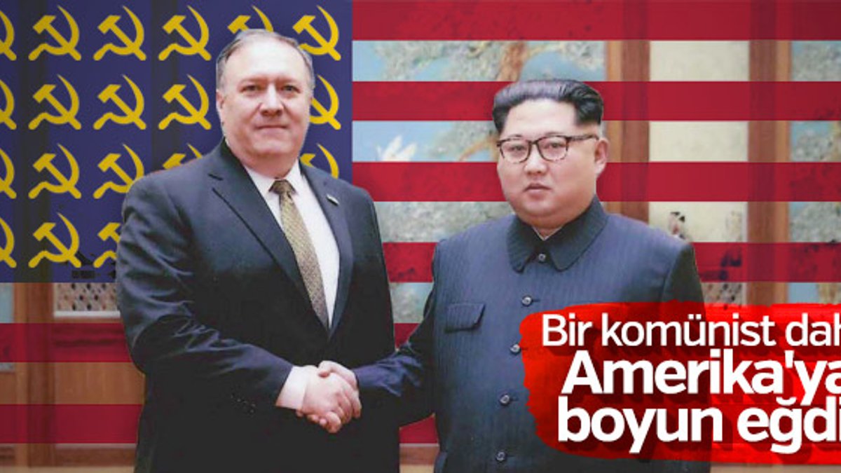 ABD Dışişleri Bakanı Pompeo, Kim ile tokalaştı