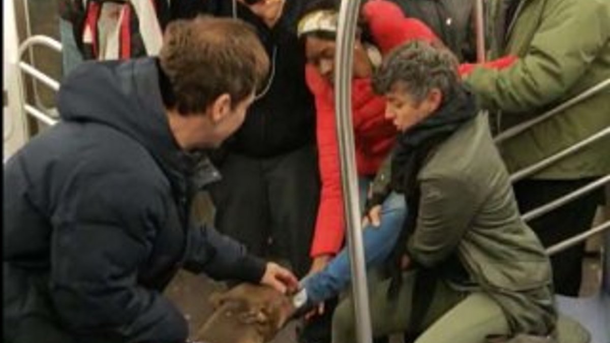 New York metrosunda pitbull saldırısı
