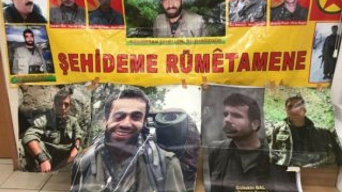 HDP binasından çıkan terörist afişleri