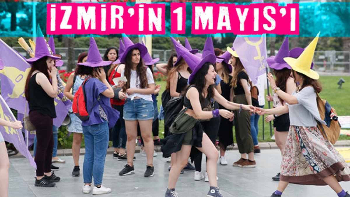 İzmir'de renkli 1 Mayıs görüntüleri