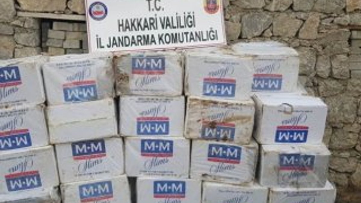 Hakkari’de 46 bin 500 paket kaçak sigara ele geçirildi