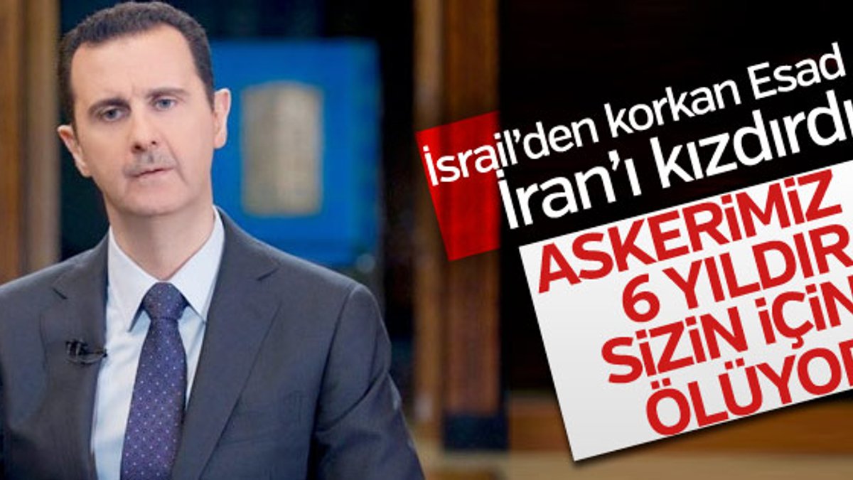 İranlı vekil Esad'ı suçladı: İsrail'e karşı pasif