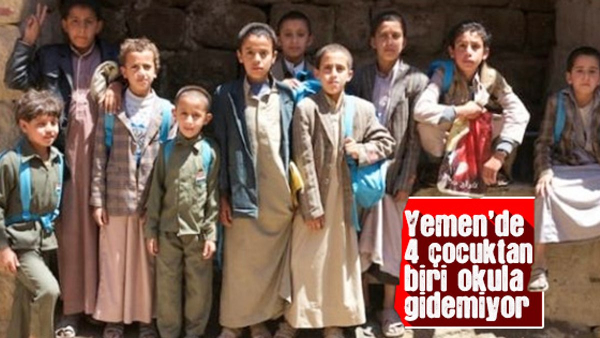 Yemen'deki çocukların yüzde 25'i okula gidemiyor
