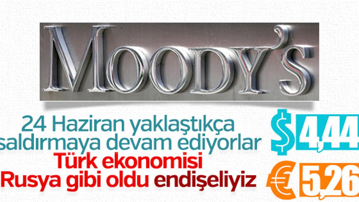 Moody's Türkiye için 'biraz endişeli'