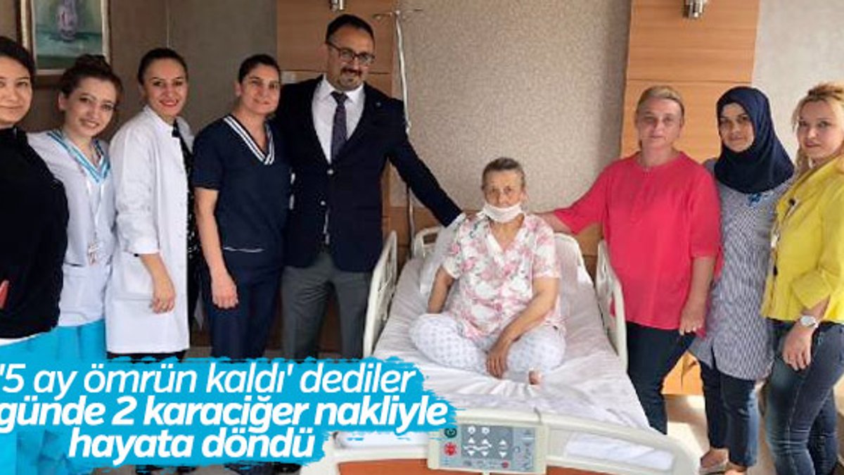 Ankara'da yaşlı kadın 2 karaciğer nakliyle hayata tutundu