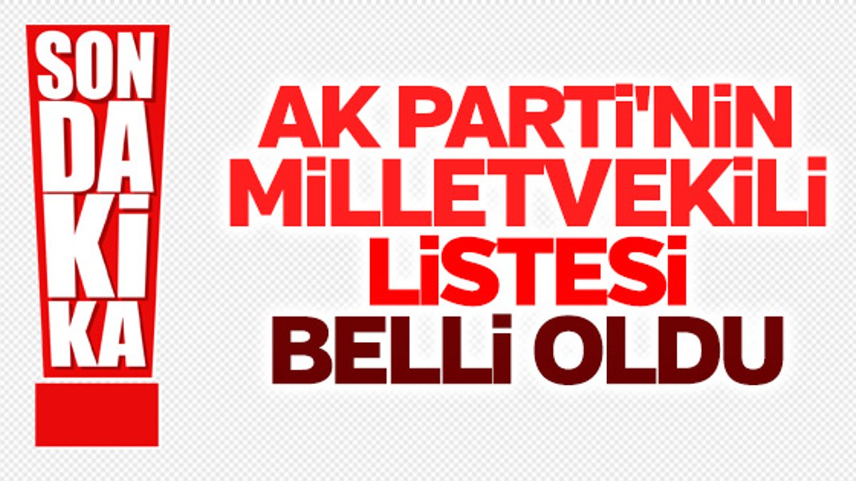 AK Parti'nin aday listesi
