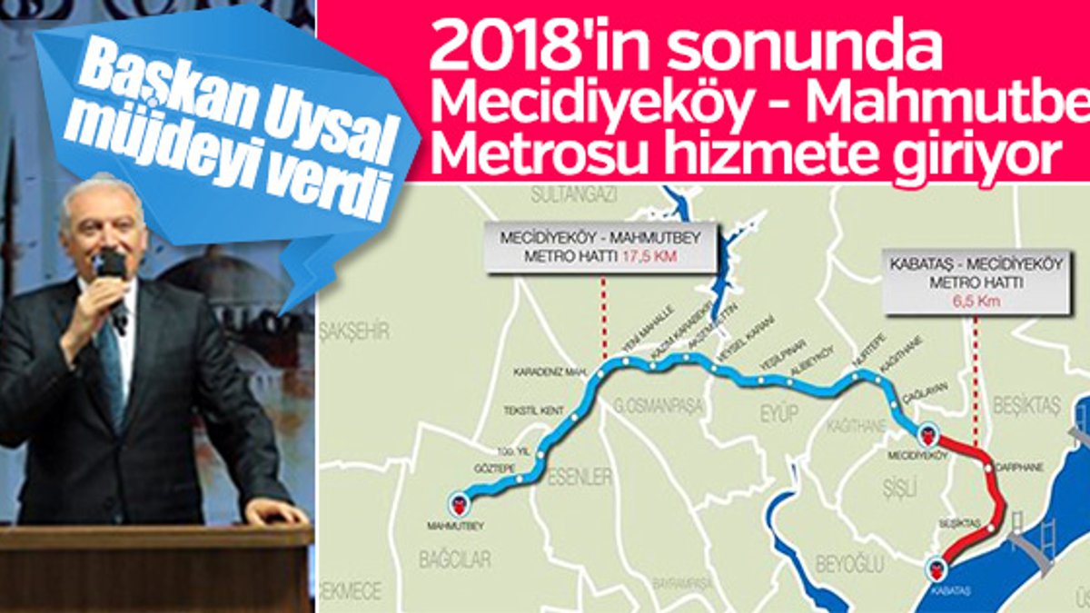 Yıl sonunda Mecidiyeköy - Mahmutbey Metrosu bitiyor