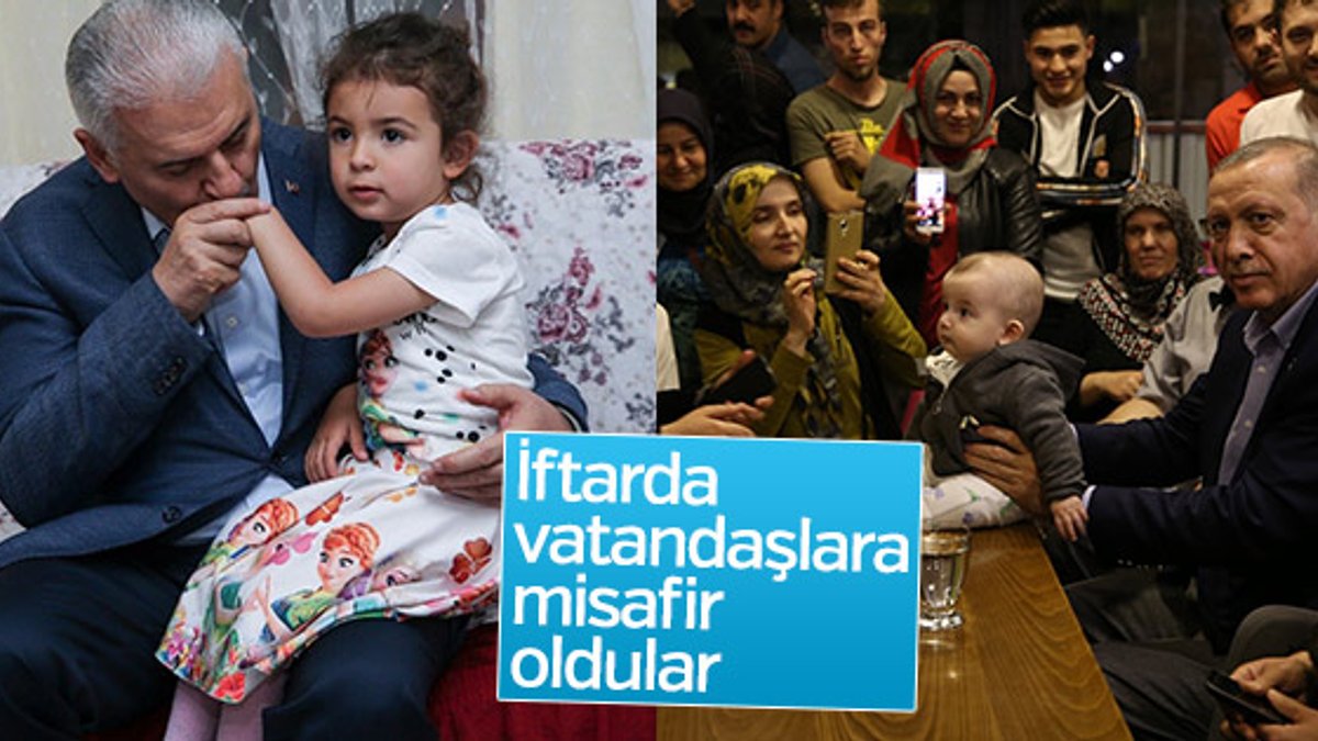 Cumhurbaşkanı ve Başbakan iftarda misafir oldu