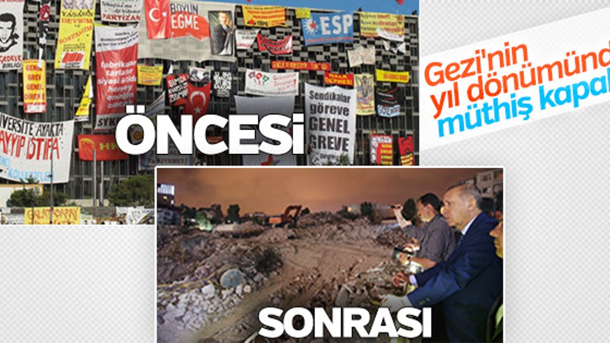 Gezi'de hakaret pankartları asılan AKM'nin son hali