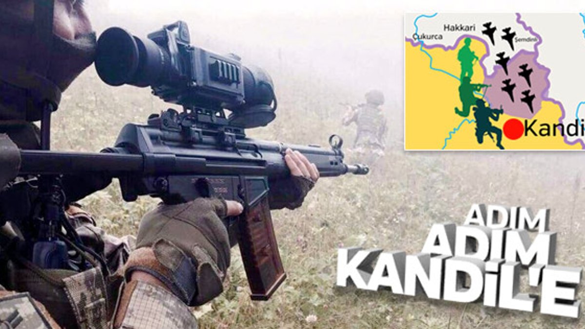 Türk askeri adım adım Kandil'e ilerliyor