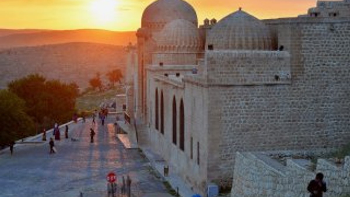 Mardin'de gün batımı manzarası