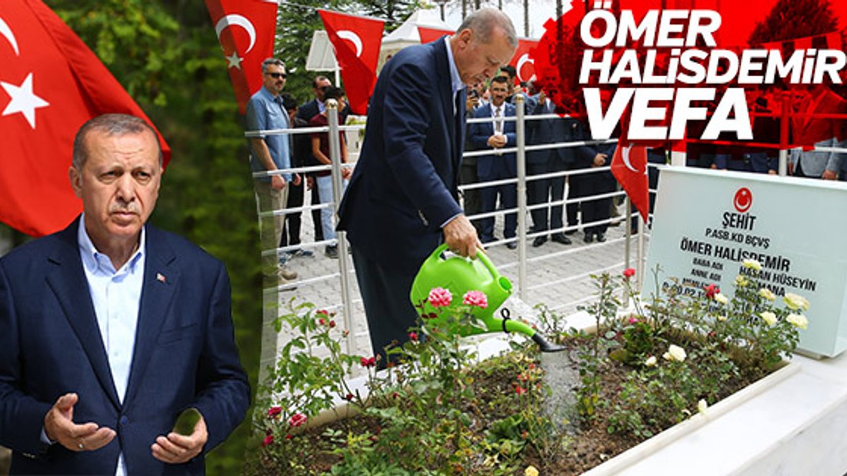 Erdoğan'dan Ömer Halisdemir'in kabrine ziyaret