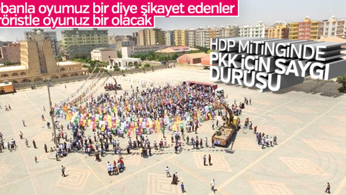 HDP PKK'lılar için saygı duruşunda