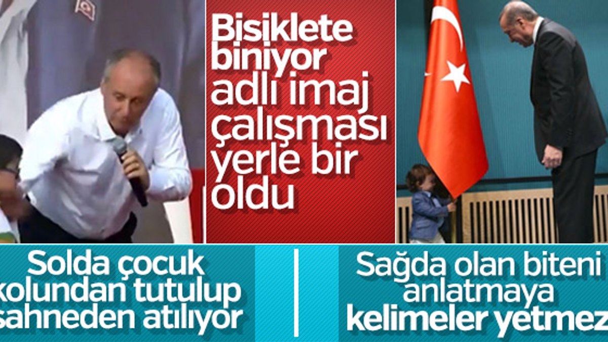 Cumhurbaşkanı Erdoğan ile Muharrem İnce'nin çocuk sevgisi