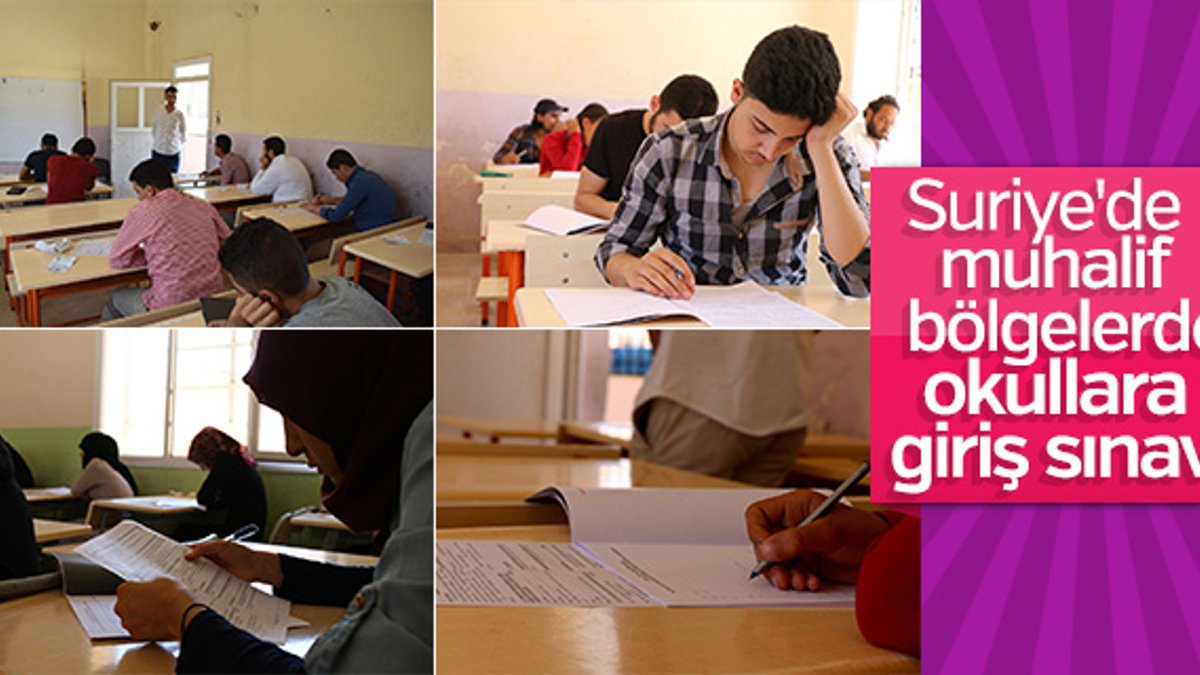 Suriye'de okullara giriş sınavları yapılıyor