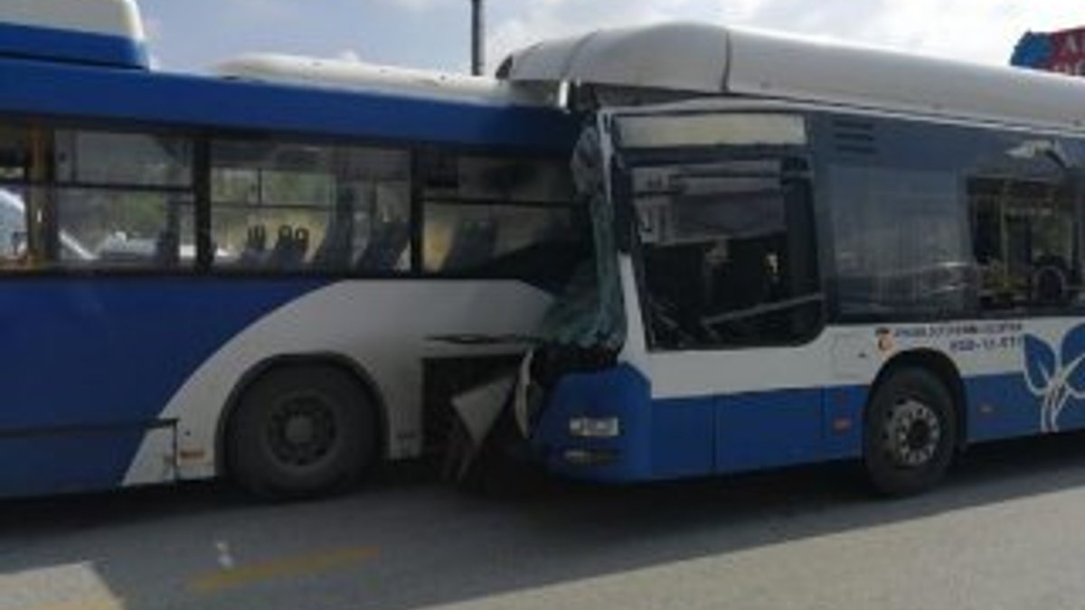 Ankara’da iki otobüs çarpıştı: 1 ölü, 15 yaralı