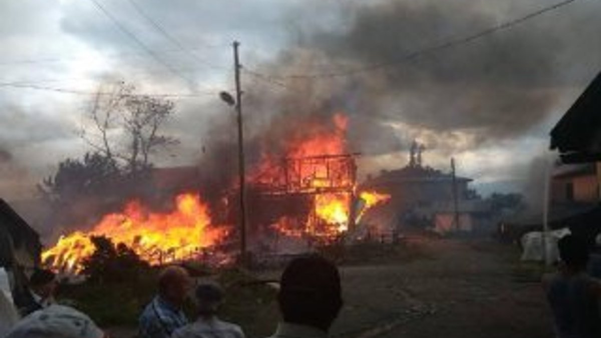 Kastamonu'da köyde çıkan yangında 5 ev kül oldu