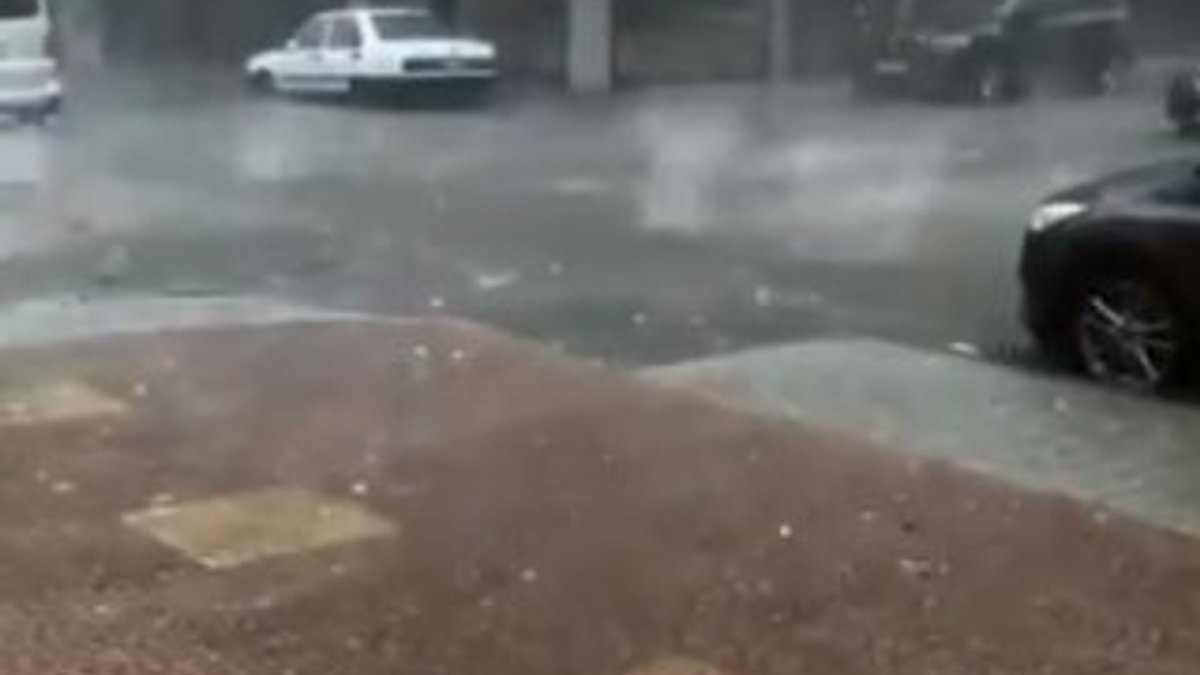 Tekirdağ'da şiddetli dolu yağışı
